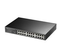 Cudy Switch 24 puertos GS1024 – Gigabit 1000 Mbps Metal No gestionado Montable en rack Negro