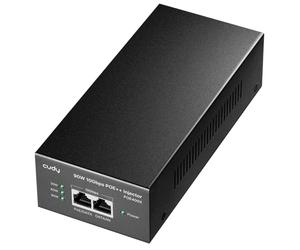 Cudy POE400X 90W 10G Ultra PoE++ Adaptador de inyector, 802.3bt/802.3at/802.3af, fuente de alimentación Ultra de hasta 90 W, RJ-45 blindado de 10 Gbps, Plug & Play, carcasa de metal