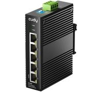 Cudy Switch Industrial 5 Puertos Gigabit, Riel Din IP40, Protección Contra Inversión de Polaridad y Contra Cortocircuitos, Prevención De Tormentas Broadcast, IG1005