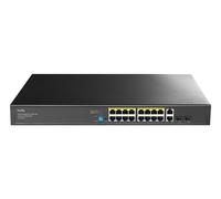 CUDY Switch PoE+ GS1018PS2 2 Puertos Uplink 2 Ranuras SFP 200W 1 Gbps Negro