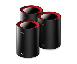 Cudy Système maillé Wi-Fi 6 AX3000, 270 m², M3000 1.0 3-Pack | Wi-Fi 6 bi-bande 2402 + 574 Mbps, 1 port WAN 2,5 GbE, réseau maillé transparent, serveur et client VPN, 160 MHz, OpenWRT