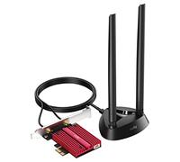 Cudy Tarjeta WiFi 7 WE9300S PCIe WiFi para PC, Adaptador Inalámbrico de Tres Bandas, 6 GHz, Chipset Intel BE200, Bluetooth 5.4, Antena de Alta Ganancia, No Compatible con Plataformas AMD