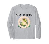 Cue Frog Pixel for America Political Protest Design No King Manga Larga