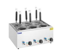 Royal Catering Cuece-pastas Cocedor de Pasta para Hostelería RC-PM006 (6 cestas, Potencia: 3.000 W, Rango de temperatura: 30 - 110 °C)