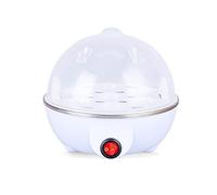 Cuecehuevos eléctrico con bandeja extraíble y hasta 7 niveles de capacidad para huevos duros, blandos, medianos y duros, color blanco