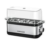 ROMMELSBACHER CUECEHUEVOS ER 300 Cocedor de Huevos W, Acero Inoxidable, Negro