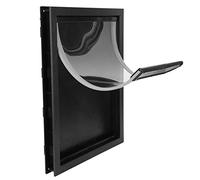 CUEI Puerta para Mascotas, Puerta para Perros, Puerta para Mascotas con Solapa Magnética Grande de 50x3 8cm/19,7x15 Pulgadas con Placa de Partición Extraíble, Puerta para Perros de Fácil(Negro)