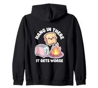 Cuelga allí se Pone Peor Tostada de Pan Kawaii Sudadera con Capucha