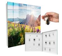 Cuelgallaves de Pared 30x30 cm Idilio de montaña Puerta Derecha Blanco