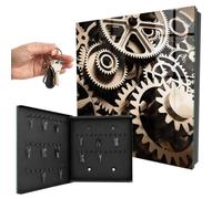 Cuelgallaves de Pared 30x30 cm Simbiosis mecánica Puerta Izquierda Negro