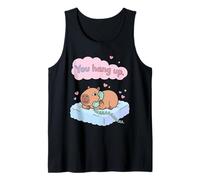 Cuelgas Capibara Pareja Divertida Amor Valentine Meme Camiseta sin Mangas