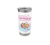 Cuelgas Capibara Pareja Divertida Amor Valentine Meme Vaso térmico de acero inoxidable de doble pared