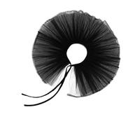 Cuello ajustable con volantes de tul para disfraces de la era victoriana y cosplay, accesorio de Halloween, collar versátil, accesorios de disfraz para mujeres, hombres y niños, Negro, Talla única