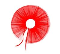 Cuello ajustable con volantes de tul para disfraces de la era victoriana y cosplay, accesorio de Halloween, collar versátil, accesorios de disfraz para mujeres, hombres y niños, rosso, Talla única