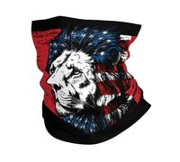 Cuello Bufanda América Y Marruecos Bandera Marroquí Combinada León Pasamontañas Antideslizante Bandana Respirable Calentador De Cuello para Ciclismo Cámping Senderismo 25X50CM