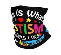 Cuello Bufanda Así Es como Se Ve El Autismo. Si Tienen Alguna Pregunta, Pregúntenle A Mi Mamá. Bandana Durable Calentador De Cuello Respirable Pasamontañas para Cámping Senderismo Adulto 25X50CM