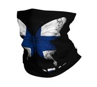 Cuello Bufanda Bandera De Finlandia Mariposa Calentador De Cuello Multifuncional Bandana Respirable Pasamontañas para Cámping Ciclismo Adulto 25X50CM