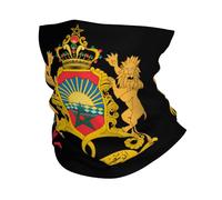 Cuello Bufanda Escudo De Armas De Marruecos Bandera Marroquí Pasamontañas Respirable Bandana Elegante Calentador De Cuello para Correr Senderismo Ciclismo 25X50CM