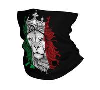 Cuello Bufanda Italia Bandera Italiana Y León Calentador De Cuello Protección UV Pasamontañas Multifuncional Bandana para Deportes Cámping Senderismo 25X50CM