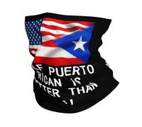 Cuello Bufanda La Mitad De Puerto Rico Es Mejor Que Nada. Bandana Durable Pasamontañas Respirable Calentador De Cuello para Senderismo Adulto Ciclismo 25X50CM