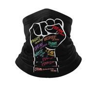 Cuello Bufanda Líderes Inspiradores del Mes De La Historia Afroamericana: Puño De Poder Pasamontañas Respirable Bandana Durable Calentador De Cuello para Deportes Cámping Ciclismo 25X50CM