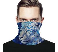 Cuello Bufanda Luciérnagas Leopardo bajo la luz de la Luna Cómodo Pasamontañas Protección UV Bufanda Facial para Senderismo Correr 26X30cm