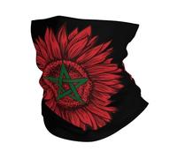 Cuello Bufanda Marruecos Bandera De Los Marroquíes Pasamontañas Respirable Calentador De Cuello Elegante Bandana para Cámping Correr Senderismo 25X50CM