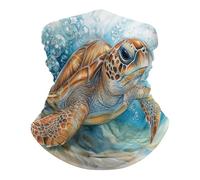 Cuello Bufanda Tortugas Marina Nadando Pañuelo De Cabeza Cómodo Lavable Calentador De Cuello para Deportes Motocicleta Correr 25X50Cm
