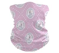 Cuello Bufanda Watercolor Cute White Rabbit Calentador De Cuello Antideslizante Bandana Multifuncional Pasamontañas para Pesca Senderismo Correr 25X50CM