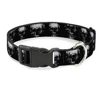 Cuello de Clip de plástico con Hebilla hacia Abajo - Caballero Oscuro - 1,27 cm de Ancho - se Adapta al Cuello de 22,86 - 38,1 cm - Grande