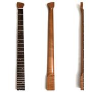 Cuello de guitarra bajo de 4 cuerdas sin cabeza, 24 trastes, llama tostada, arce, palisandro, trastes de acero inoxidable, tuerca de hueso, compatible con Ibanez EHB, para la mayoría de cuellos de