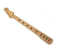Cuello de guitarra de arce de 22 trastes, acabado azul brillante, diapasón de arce, radio de 14 pulgadas, tuerca de hueso, para guitarra estilo Fender Strat