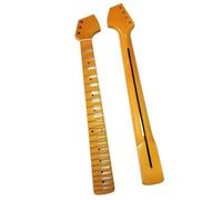 cuello de guitarra Diapasón Cóncavo De Puntos Con Incrustaciones De 22 Trastes, Cuello De Guitarra Eléctrica Amarillo, Accesorios Para Guitarra, Piezas De Instrumento Musical