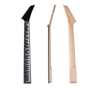 cuello de guitarra Mástil De Guitarra Eléctrica De 6 Cuerdas Hecho A Mano, Arce Canadiense, Color Negro, 24 Trastes, Diapasón De Palisandro Con Patrón De Fuego