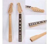 Cuello de guitarra para mano izquierda, 22 trastes, 24.7 pulgadas, caoba, palisandro, perno en cuello de guitarra, incrustaciones trapezoidales