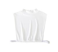Cuello de media parte superior para mujer, cuello de tortuga falso, collares desmontables, media camisa, cuello pequeño chal, W, XL