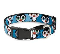 Cuello de Perro Buckle-Down con diseño de pingüinos Azules con Burbujas Martingale, 2,5 cm de Ancho, para cuellos de 38 a 66 cm