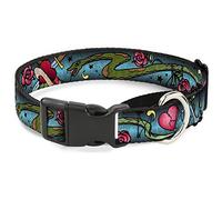 Cuello de Perro con Hebilla «Live Hard Die Young C/U Turquoise», tamaño Mediano, 3,81 x 40,64 cm