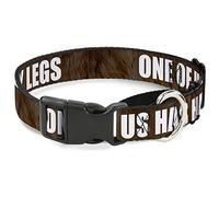 Cuello de Perro Martingale Blanco con una Hebilla Abajo de Las Patas de Pelo de EE. UU., 3,8 cm de Ancho, Cuello Mediano de 40,6 a 58,4 cm