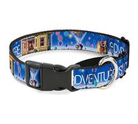 Cuello de Perro Martingale Buckle-Down Adventure Balloons, Azules/Blanco/Multicolor, 3,81 cm/13-18/Small
