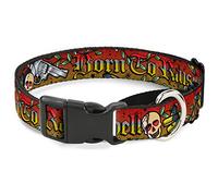 Cuello de Perro Martingale Buckle-Down Born to Raise Hell Red, 3,81 x 45,72 cm / Grande