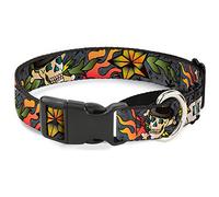 Cuello de Perro Martingale con Hebilla Death or Glory Gray, 2,5 x 28 x 43 cm, tamaño Mediano