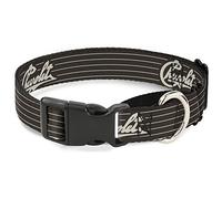 Cuello de Perro Martingale con Hebilla en inglés Chevrolet Heritage Script/Stripe Charcoal/Tan, 2,5 x 38 x 66 cm/Grande