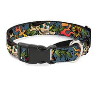 Cuello de Perro Martingale con Hebilla en inglés Death or Glory C/U Gray, 3,8 x 40,6 a 58,4 cm, tamaño Mediano