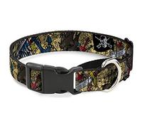 Cuello de Perro Martingale de Buckle-Down Dead Men Tell No Tales C/U Tan, 3,81 cm x 40,64 cm/Mediano
