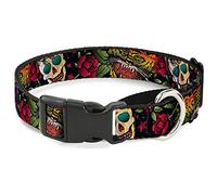 Cuello de Perro Martingale de Buckle-Down Death Before Dishone, Color Negro C/U, 3,81 x 45,72 cm/Grande
