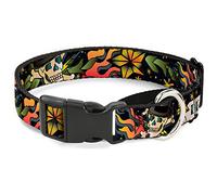 Cuello de Perro Martingale de Buckle-Down Death or Glory Black, 2,5 x 38 x 66 cm, tamaño Grande