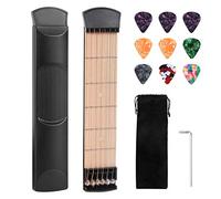 Cuello de práctica de guitarra de bolsillo, herramienta de práctica de acordes de guitarra portátil de 6 trastes para principiantes
