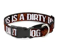 Cuello Grande de 45,72 cm con Hebilla de plumón uno de los Estados Unidos es un Perro Dirty / Pelo marrón/Blanco Martingale Collar de Perro, 3,81 cm de Ancho