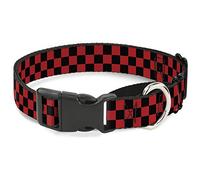 Cuello Grande de 45 a 81 cm, Color Negro y Rojo, para Perro Martingale de Buckle-Down Checker